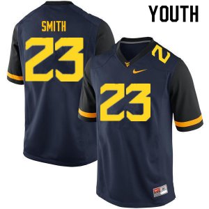 Youth West Virginia Mountaineers NCAA #23 Tykee Smith Navy Authentic Nike Stitched College Football Jersey PZ15E28SB